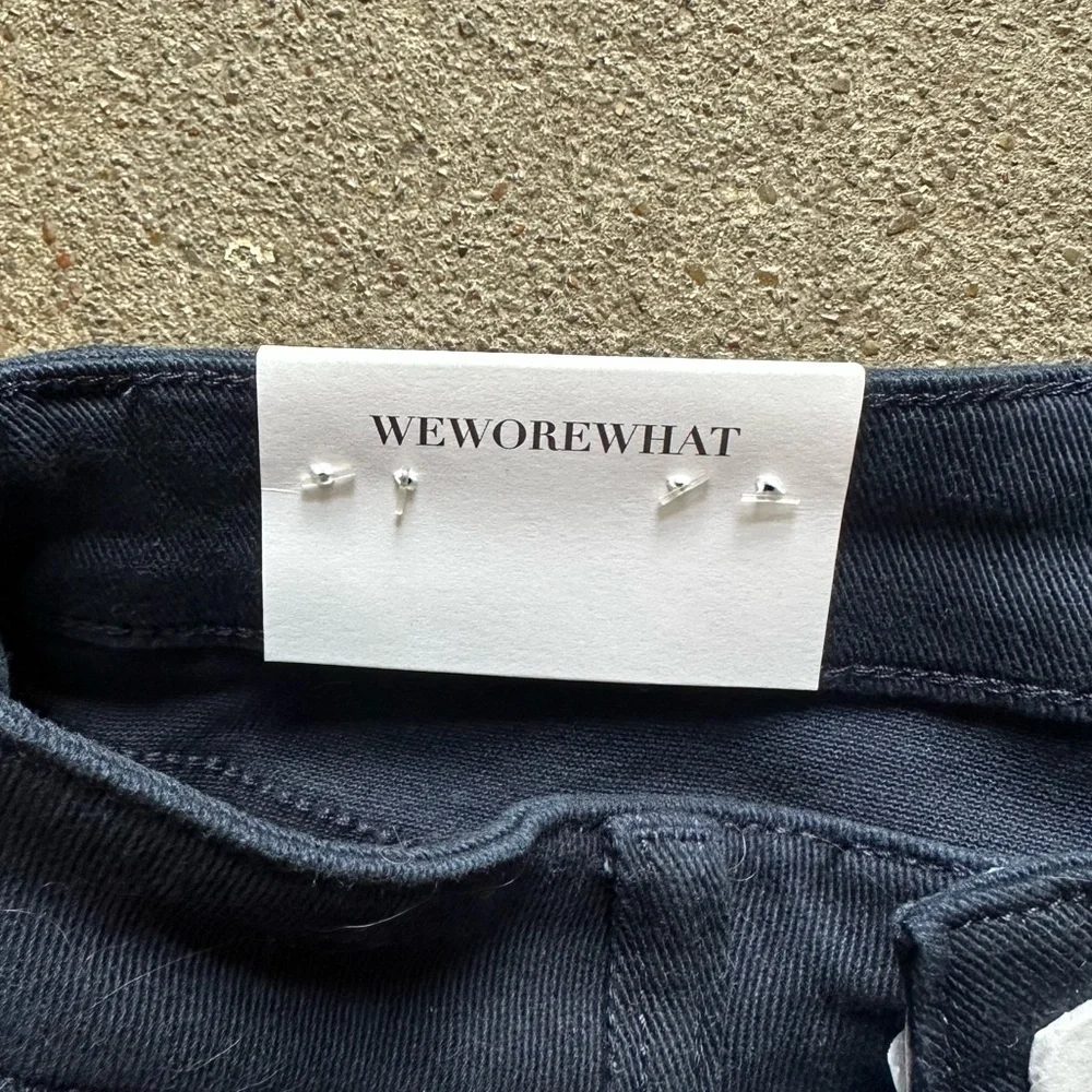 NWT WeWoreWhat True Flare Stretch Twill Demin Jean High Rise True Navy Size 25